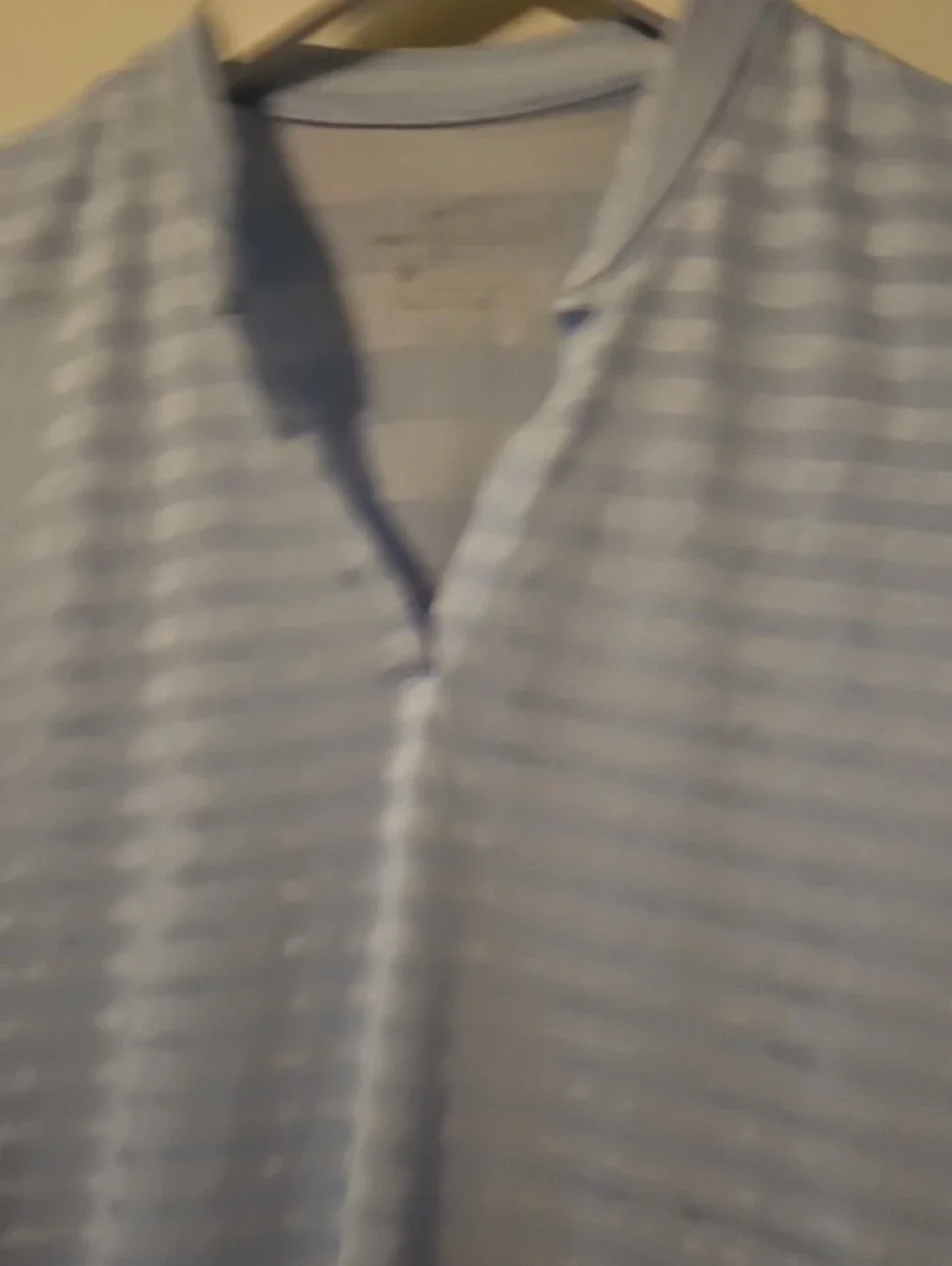 Nike Light Blue Striped Sleeveless Polo TopL